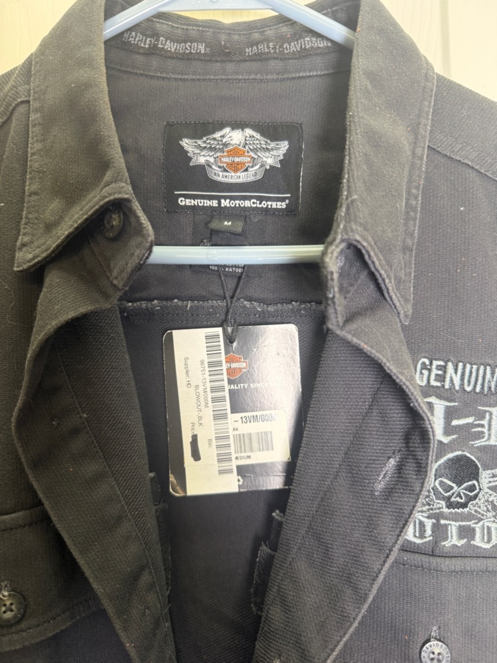 Harley vest medium men's denim new nwt - Picture 2 of 8